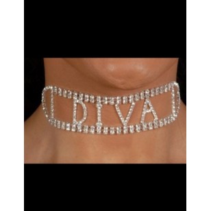 Choker met Strass stenen DIVA